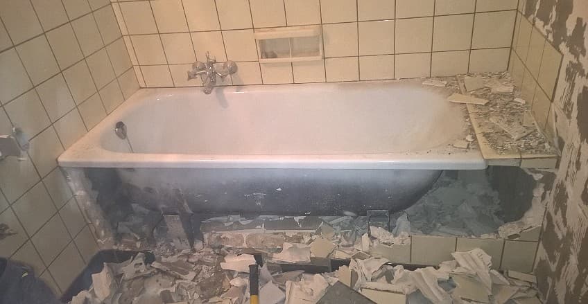 démolition baignoire